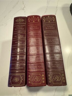 Reader's Digest Condensed Books Burgundy Leather Set - Classic Home Accent